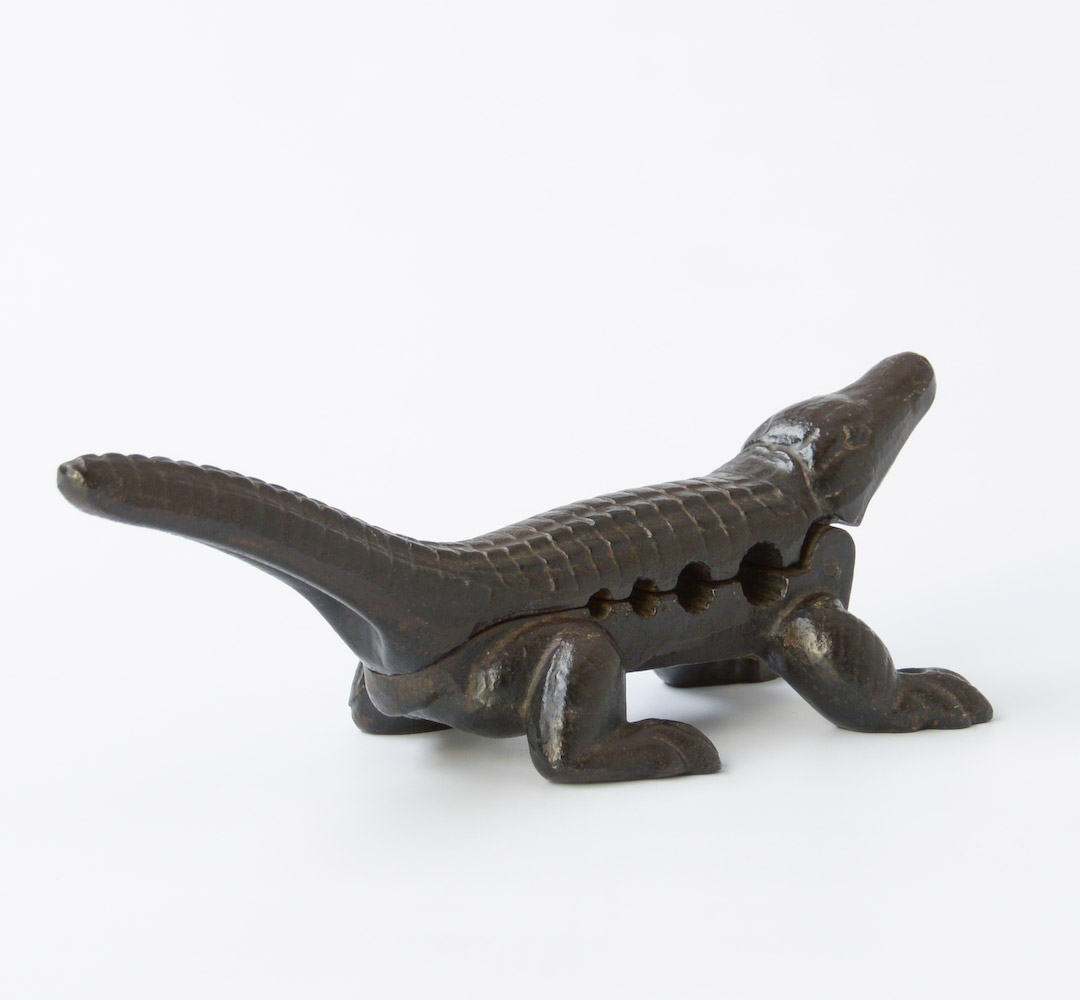 Antique Cast Iron Crocodile Cork Press - Vintage Design Point