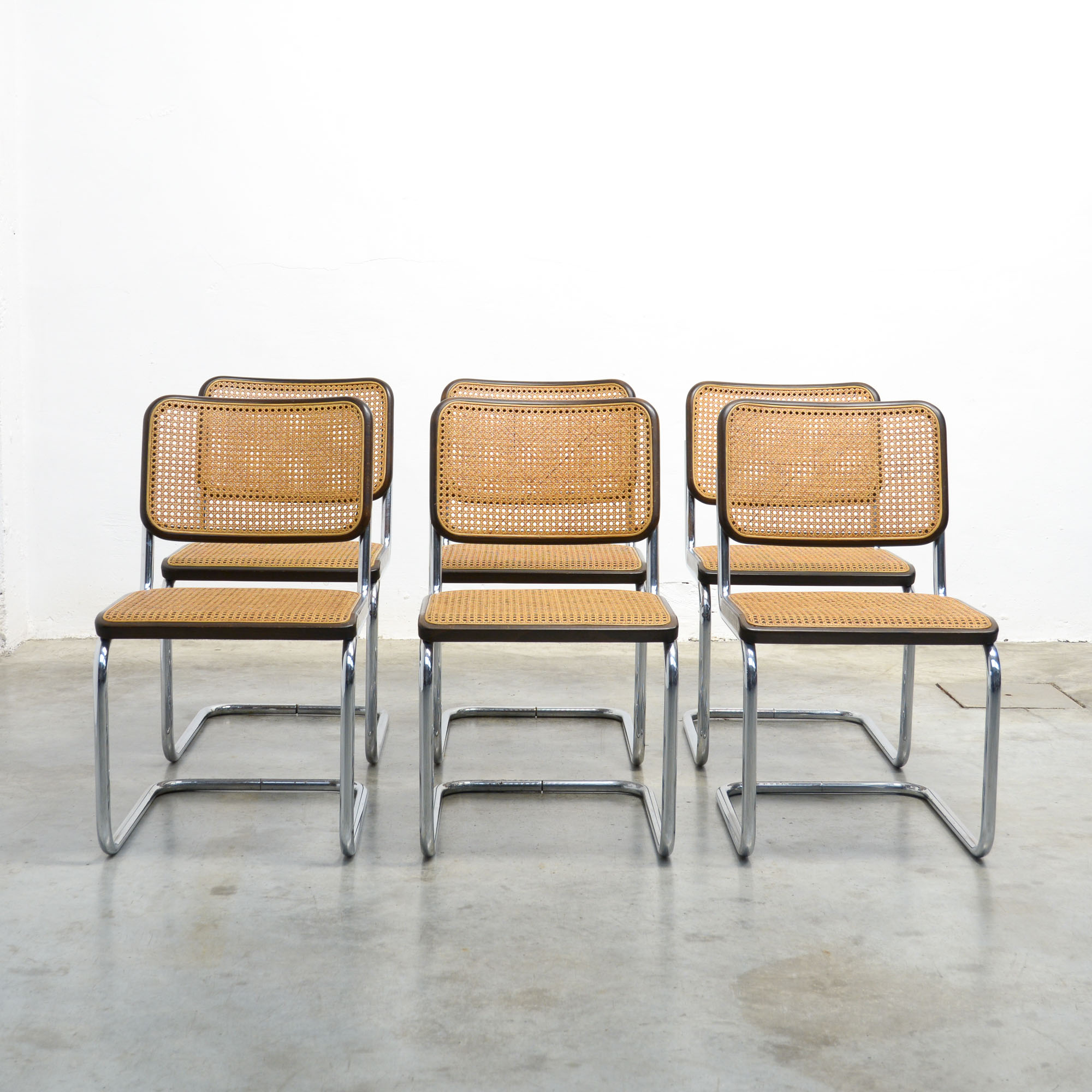 Set of 6 'Cesca' B32 Side Chairs by Marcel Breuer for Thonet - Vintage ...