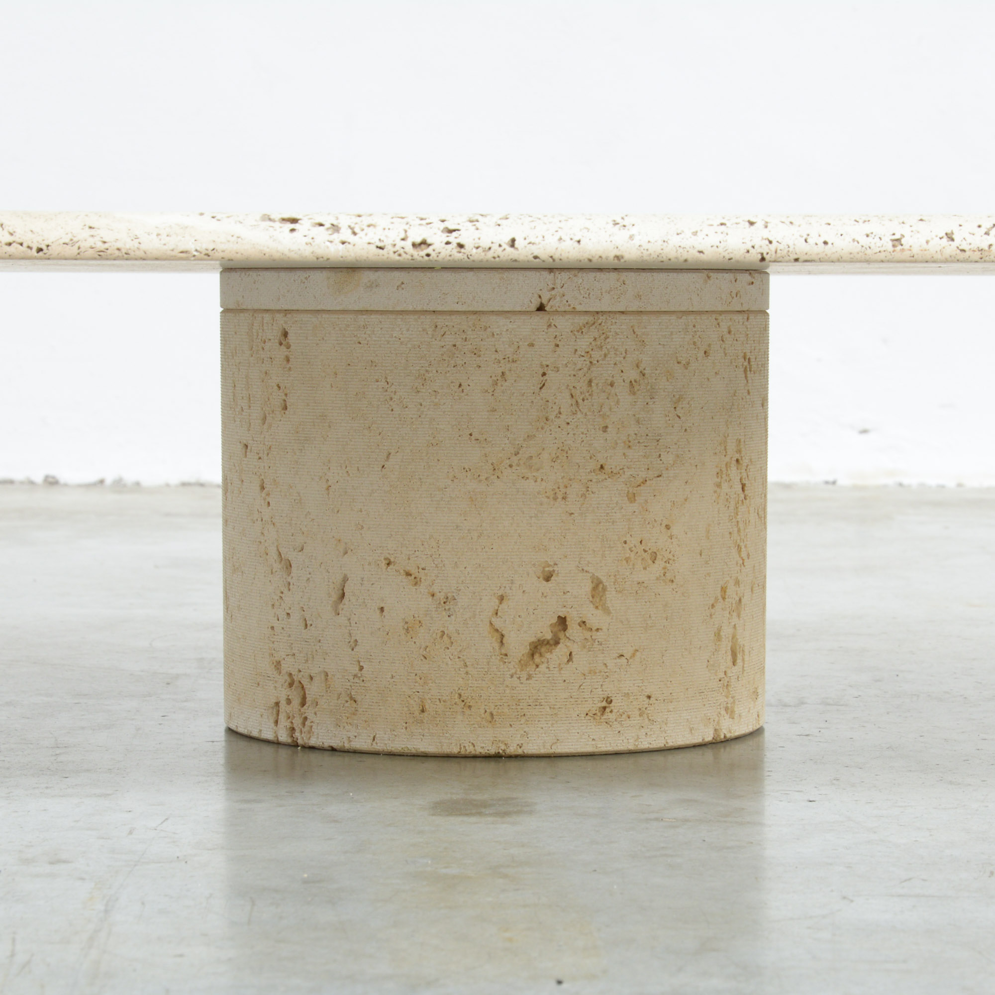 Pair of Travertine Side Tables Vintage Design Point