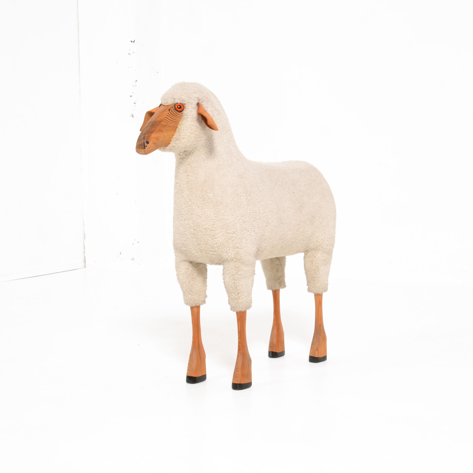 Wool Sheep Sculpture by Hanns-Peter Krafft for Meier - Vintage Design Point